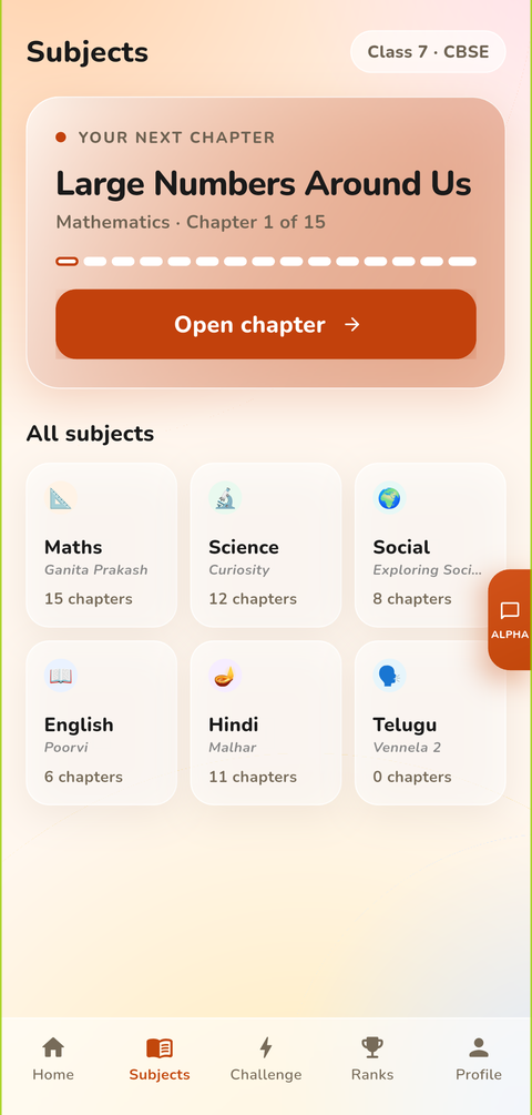 StreakOwl subjects and chapters
